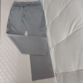 Pantalon gris rayé T 38 Eva Kayan