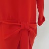 Robe rouge orangé au drapé T 2 Lenny B. - Drapé