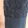 Robe bleu marine à dentelle T L MS Mode - Textiles
