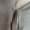 Robe portefeuille grise en lin T 40 Redoute création - Ceinture intérieure à nouer