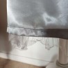 Robe bustier satinée grise T 44 BPC - Ourlet avec jupon tulle dépassant