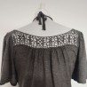 Robe pull grise à crochet T L 2 Elles Collection - Détails dos