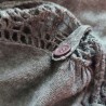 Robe pull grise à crochet T L 2 Elles Collection - Fixation intérieure des liens à nouer
