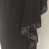 Robe noire à sequins asymétrique T L Dresses by Yessica - Détails