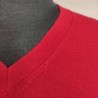 Pull en V mérinos rouge T M Gap
- Détail