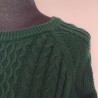 Pull à torsades vert sapin TL Gap
 - Détail tricot