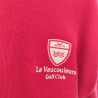 Pull en V rouge Golf Club T L Kartel - Ecusson et broderie