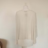 Haut oversize blanc fluide rayuré T L Zara - Dos