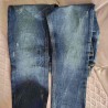 Jeans foncé blanchi et used W31 Brian Dales - Détail des jambes