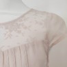 Blouse rose pâle à dentelle et plis T 36 Pimkie - Dentelle et plis