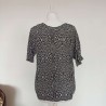 Blouse à motifs géométriques noirs et gris T 38 Monoprix - Dos