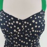 Robe bleu marine à pois T S Forever21 - Bustier