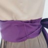 Robe bustier grise et violette T S Manoukian - Ceinture et passants