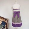 Robe bustier grise et violette T S Manoukian - Dos