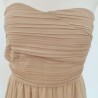 Robe bustier fluide beige T M Attentif - Bustier drapé