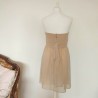 Robe bustier fluide beige T M Attentif - Dos