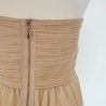 Robe bustier fluide beige T M Attentif - Fermeture dos