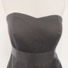 Robe bustier noire satinée drapée T M Miss Coquines - Bustier