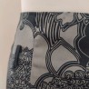 Jupe à plis fleurie grise et noire T 38 Camaïeu - Passants