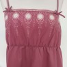 Robe prune à broderies et dentelle T 42 Etam - Bustier