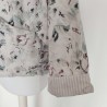 Veste aquarelle fleurie et rayures oversized T M Cartoon
- Manche avec revers rayé ou pas