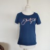 T-shirt bleu Electric Young T L Cropp