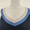 Robe d'été bleue et blanche T 42 Cache-Cache - Encolure