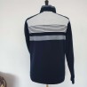 Sweater en coton piqué bleu marine et col montant T M At Company
- Dos