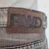 Mini-Jupe en jeans noir W 31 RWD - Etiquette cuir de la marque