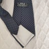 Cravate bleu marine à petits motifs ronds Gold Picadilly - Dos